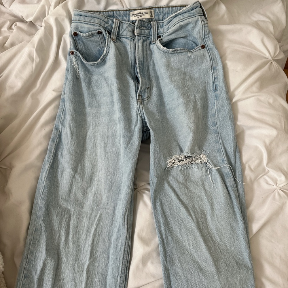 Abercrombie & Fitch Blue Straight Leg Jeans
